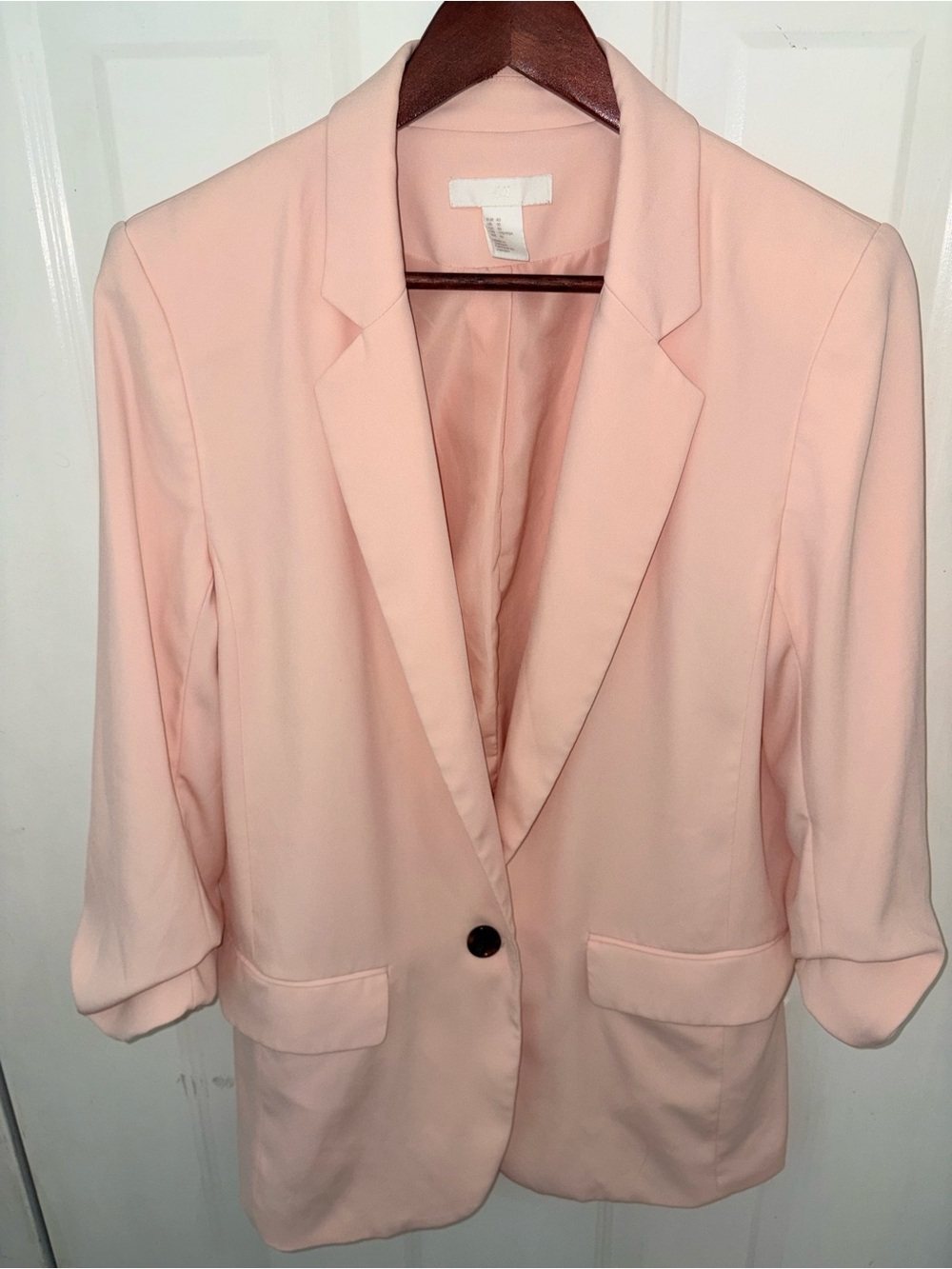 H&M Blush Pink Single-Button Blazer